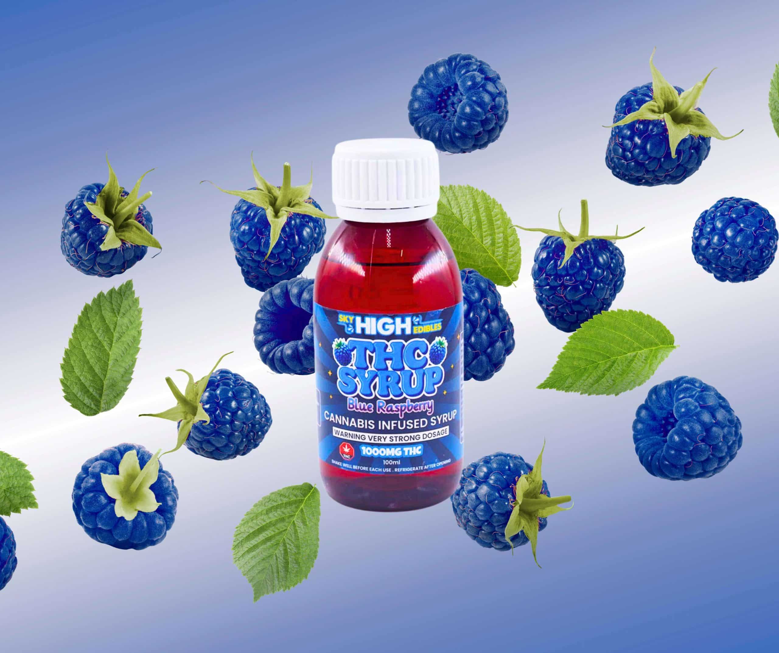 Sky High Syrup – Blue Raspberry 1000mg THC Sky High Syrup – Blue Raspberry 1000mg THC product image