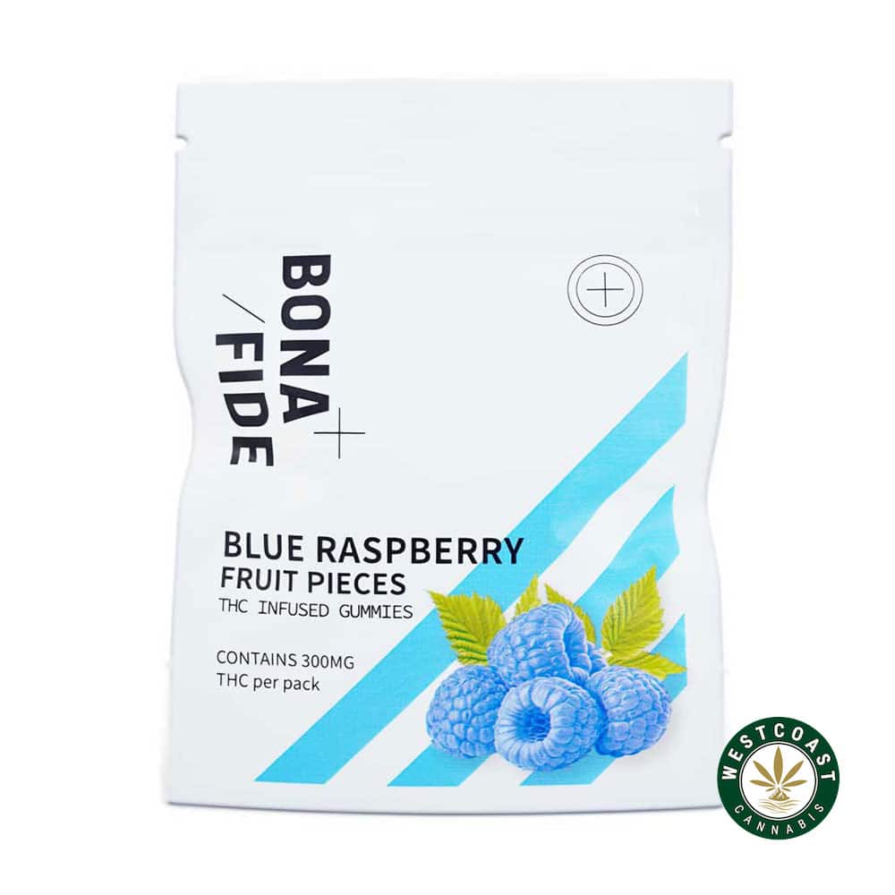 Bonafide – Blue Raspberry Fruit Pieces 300mg THC Bonafide – Blue Raspberry Fruit Pieces 300mg THC product image