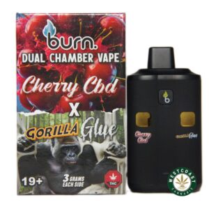 Burn Extracts – Dual Chamber Disposable Vape – Cherry CBD + Gorilla Glue (3+3 Gram) product image