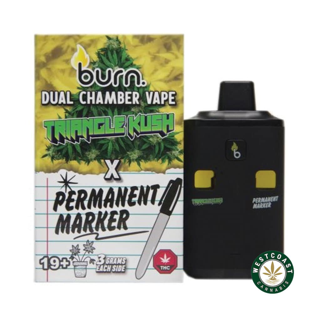 Burn Extracts – Dual Chamber Disposable Vape – Triangle Kush + Permanent Marker (3+3 Gram) Burn Extracts – Dual Chamber Disposable Vape – Triangle Kush + Permanent Marker (3+3 Gram) product image