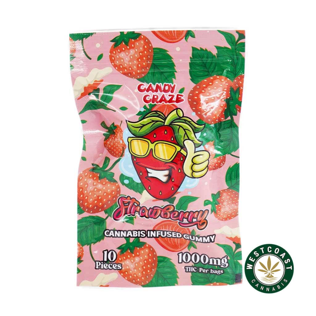 Candy Craze Edibles – Strawberry Gummy 1000mg THC Candy Craze Edibles – Strawberry Gummy 1000mg THC product image