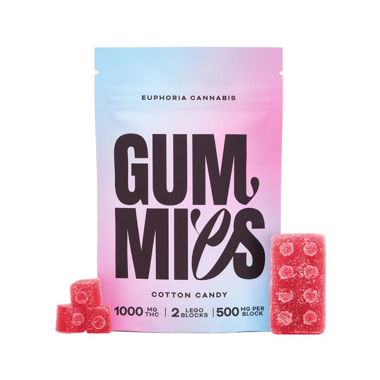 Euphoria Cannabis – Cotton Candy Gummies 1000mg THC Euphoria Cannabis – Cotton Candy Gummies 1000mg THC product image