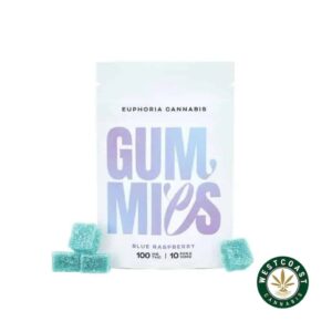 Euphoria Cannabis – Blue Raspberry Gummies 100mg THC product image