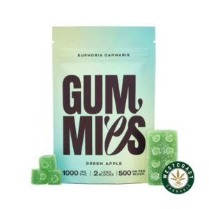 Euphoria Cannabis – Green Apple Gummies 1000mg THC product image