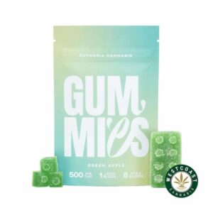 Euphoria Cannabis – Green Apple Gummies 500mg THC product image