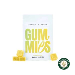 Euphoria Cannabis – Pineapple Gummies 100mg THC product image
