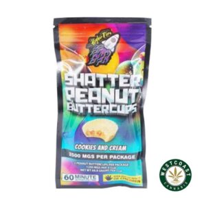 Higher Fire Extracts – Shatter Peanut Butter Chocolate Cups – Cookies and Cream 2500mg THC product image