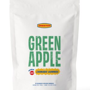 One Stop – Sour Green Apple THC Gummies 500mg product image