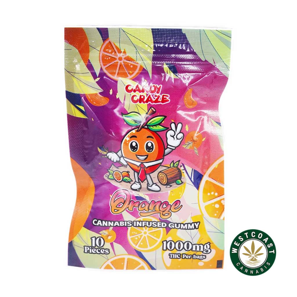 Candy Craze Edibles – Orange Gummy 1000mg THC Candy Craze Edibles – Orange Gummy 1000mg THC product image