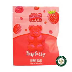 Get Wrecked Edibles – Raspberry Gummy Bears 300mg THC product image