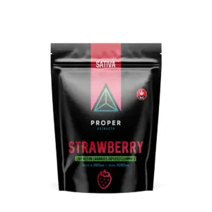 Proper Extracts Edibles – Triangles 1080mg Live Resin Gummies – Strawberry product image