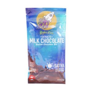 Higher Fire Extracts – Shatter Chocolate Bar – Milk 1000mg THC (Sativa) product image