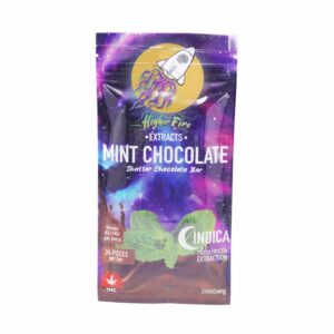 Higher Fire Extracts – Shatter Chocolate Bar – Mint 2000mg THC (Indica) product image