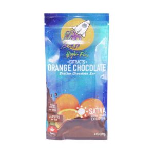Higher Fire Extracts – Shatter Chocolate Bar – Orange 1000mg THC (Sativa) product image