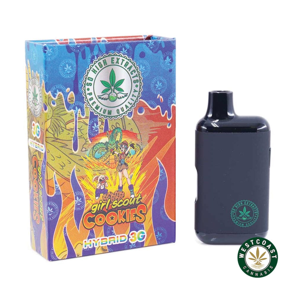 So High Extracts Disposable Pen – Girl Scout Cookies 3ML (Hybrid) So High Extracts Disposable Pen – Girl Scout Cookies 3ML (Hybrid) product image