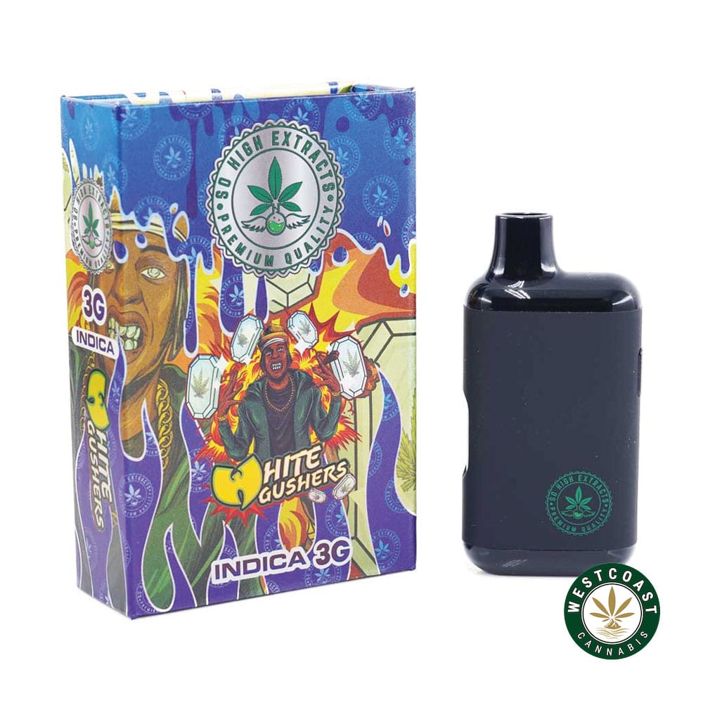 So High Extracts Disposable Pen – White Gushers 3ML (Indica) So High Extracts Disposable Pen – White Gushers 3ML (Indica) product image
