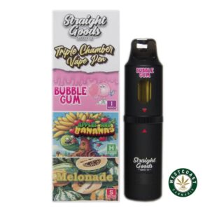 Straight Goods – Triple Chamber Vape – Bubble Gum + Apples and Banana + Melonade (3 Grams + 3 Grams + 3 Gram) product image