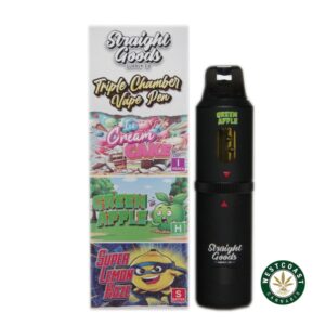 Straight Goods – Triple Chamber Vape – Ice Cream Cake + Green Apple + Super Lemon Haze (3 Grams + 3 Grams + 3 Gram) product image