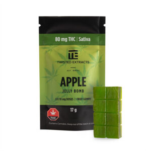 Twisted Extracts THC Apple Jelly Bombs 80mg Sativa product image