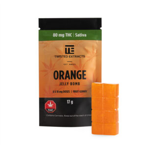 Twisted Extracts Orange Jelly Bombs 80mg THC Sativa product image