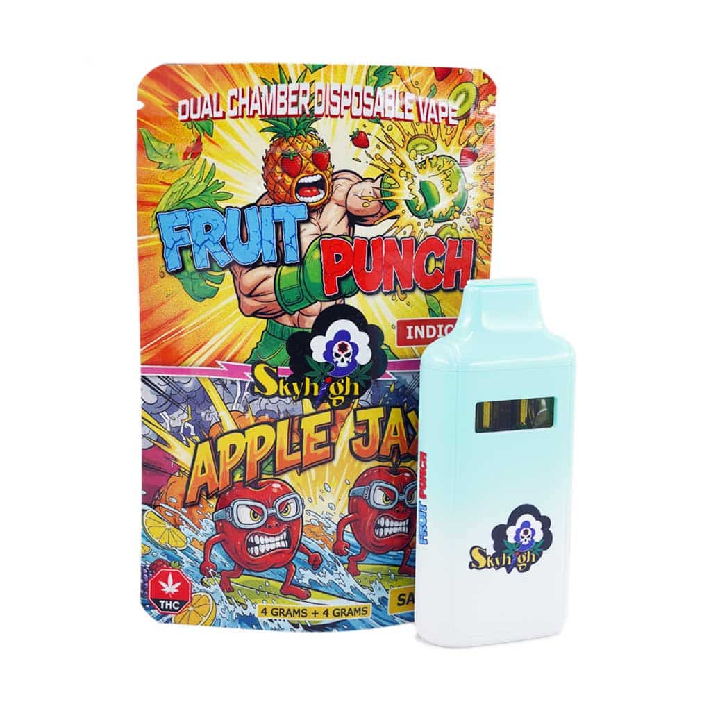 Sky High Extract – Dual Chamber Vape – Fruit Punch (Indica) + Apple Jax (Sativa) – (4 Grams + 4 Grams) Sky High Extract – Dual Chamber Vape – Fruit Punch (Indica) + Apple Jax (Sativa) – (4 Grams + 4 Grams) product image