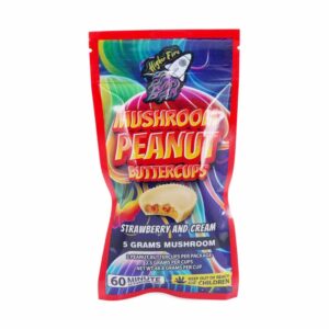 Higher Fire Extracts – Mushroom Peanut butter Chocolate Cups – Strawberry & Cream 5000MG product image