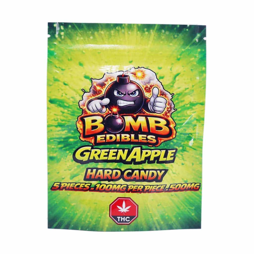 Bomb Edibles – 500mg THC Hard Candy – Green Apple Bomb Edibles – 500mg THC Hard Candy – Green Apple product image