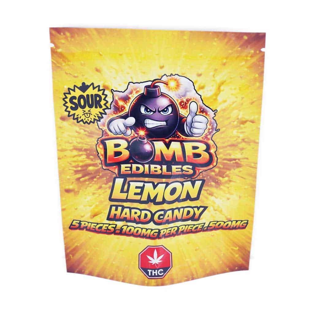 Bomb Edibles – 500mg THC Sour Hard Candy – Lemon Bomb Edibles – 500mg THC Sour Hard Candy – Lemon product image