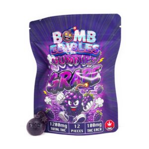 Bomb Edibles – 1200mg THC Gummy – Grape product image