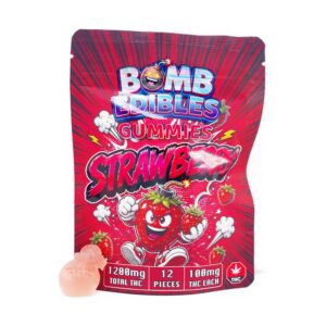 Bomb Edibles – 1200mg THC Gummy – Strawberry product image