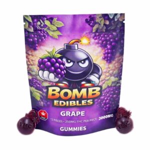 Bomb Edibles – 3000mg THC Gummies – Grape product image