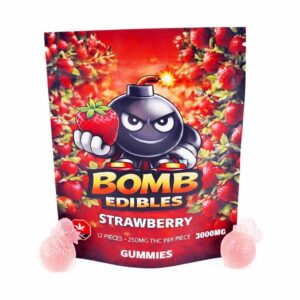 Bomb Edibles – 3000mg THC Gummies – Strawberry product image