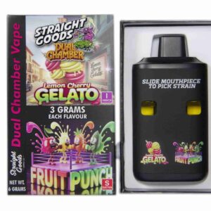 Straight Goods – Dual Chamber Vape – Lemon Cherry Gelato + Fruit Punch (3 Grams + 3 Grams) product image