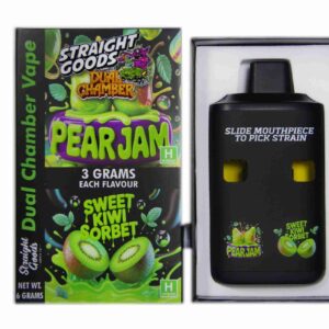 Straight Goods – Dual Chamber Vape – Pear Jam + Sweet Kiwi Sorbet (3 Grams + 3 Grams) product image