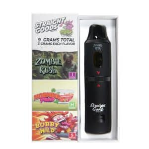 Straight Goods – Triple Chamber Vape – Zombie Kush + Morning Punch + Bobby Wild (3 Grams + 3 Grams + 3 Gram) Straight Goods – Triple Chamber Vape – Zombie Kush + Morning Punch + Bobby Wild (3 Grams + 3 Grams + 3 Gram) product image